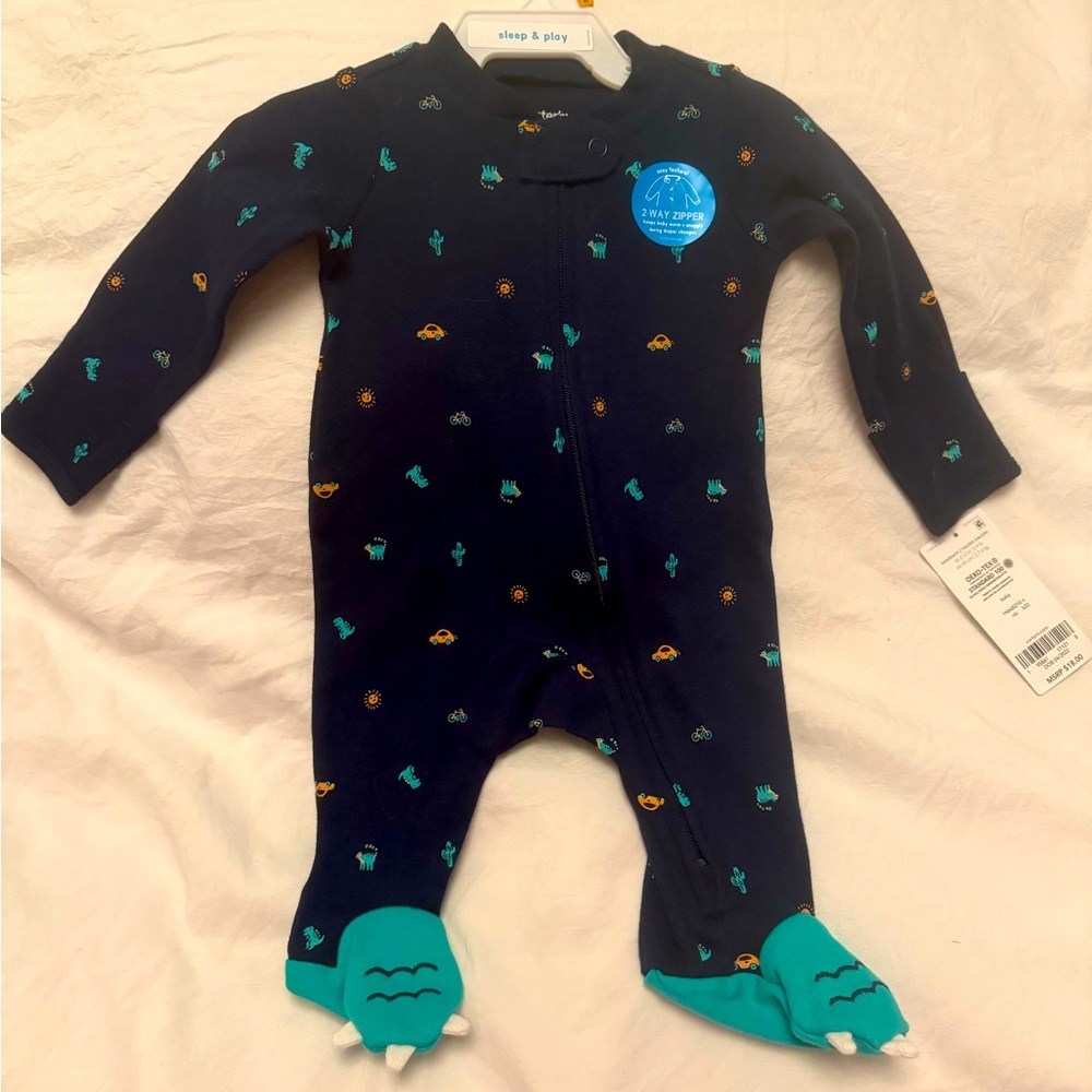 Carter’s : Newborn 2 way zip sleep and play Footed Pajamas